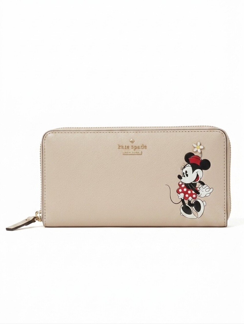 kate spade New York x Disney Minnie Mouse beige Lacey wallet